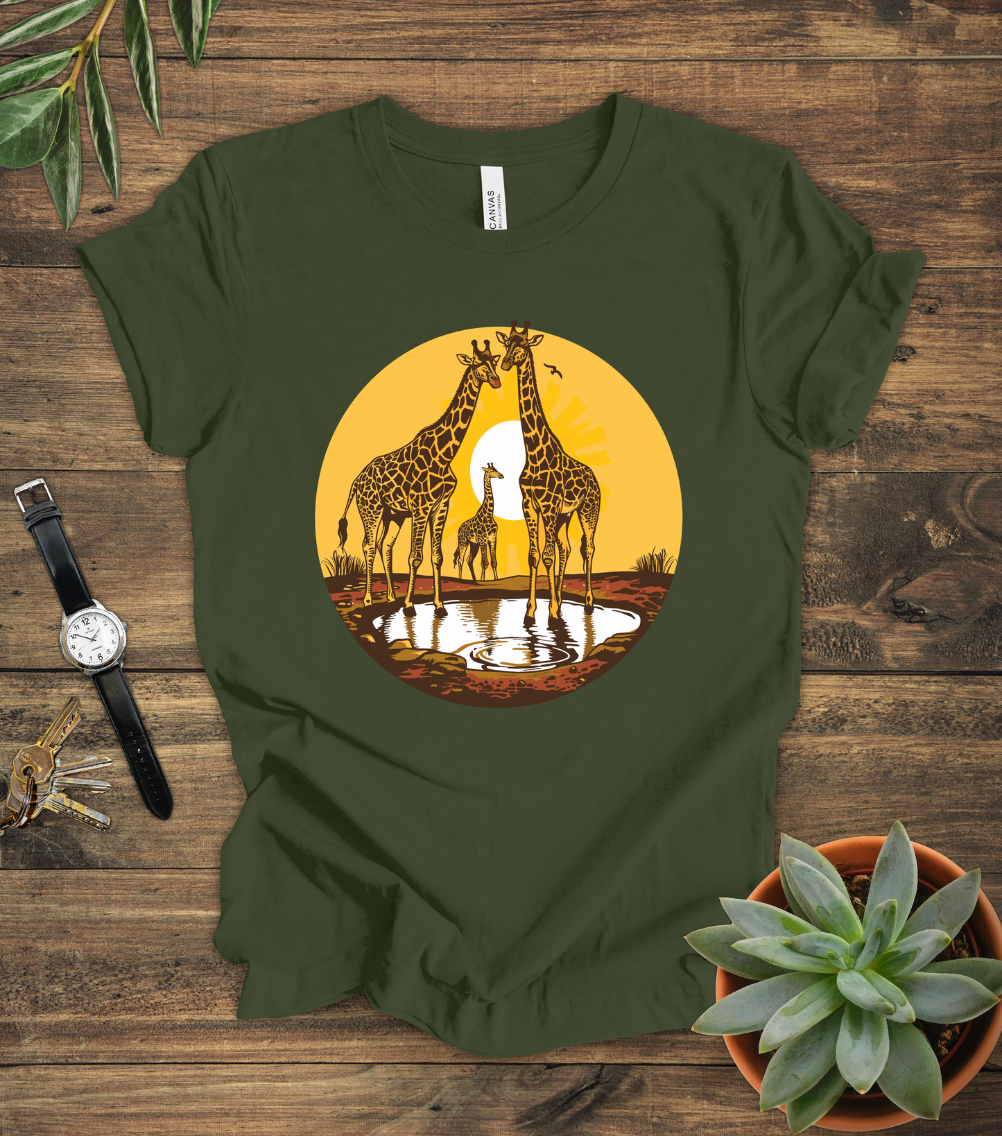 Giraffe Sunset Tee