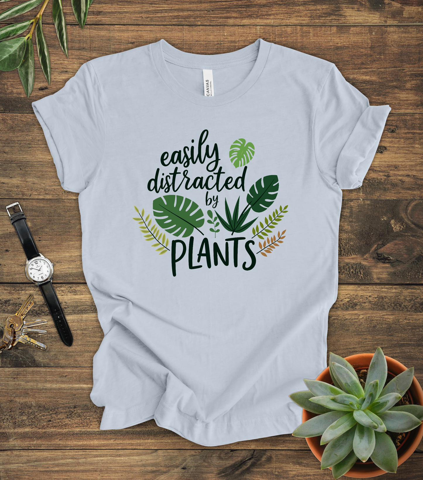 "Easily Distracted By Plants" Tee