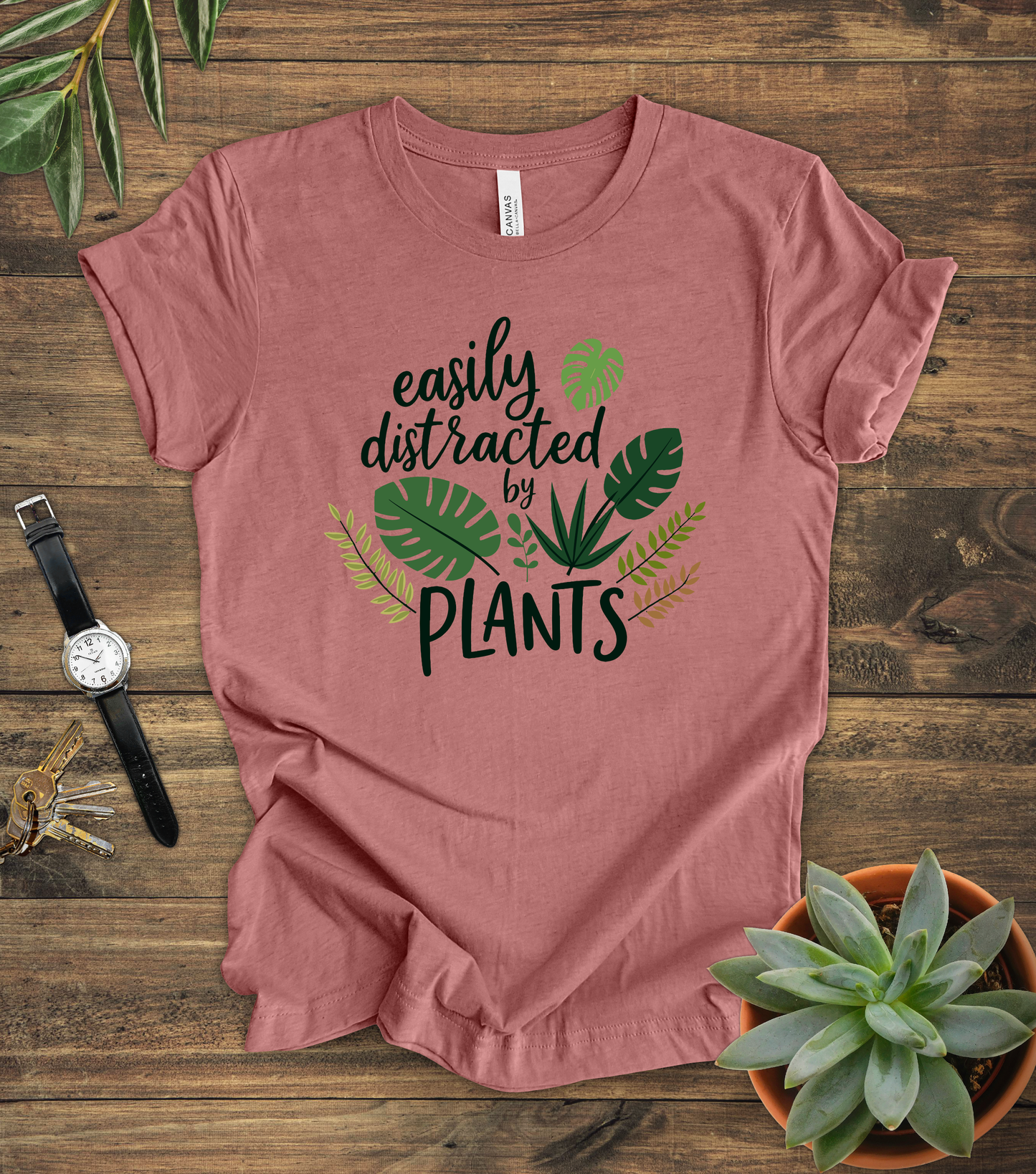 "Easily Distracted By Plants" Tee