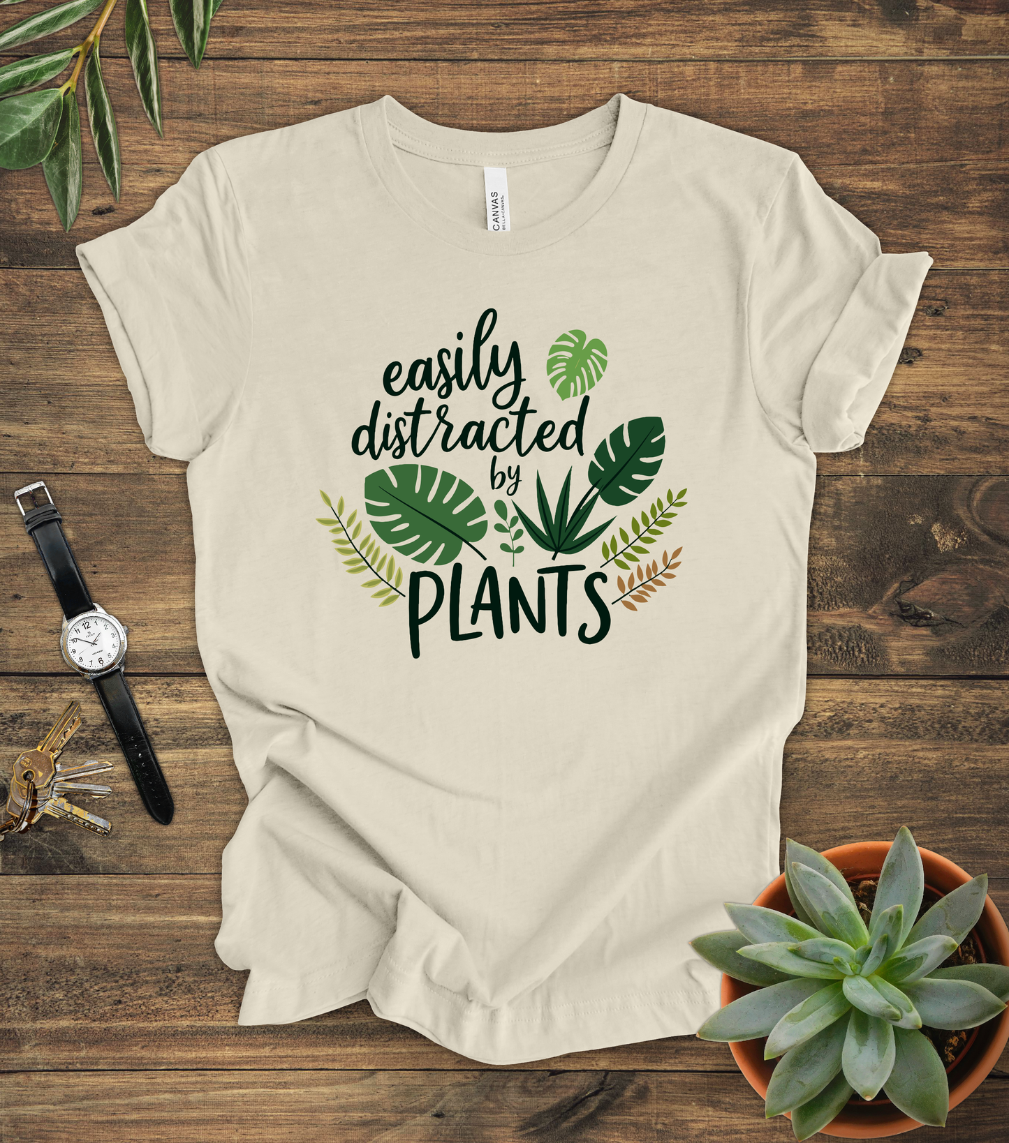 "Easily Distracted By Plants" Tee