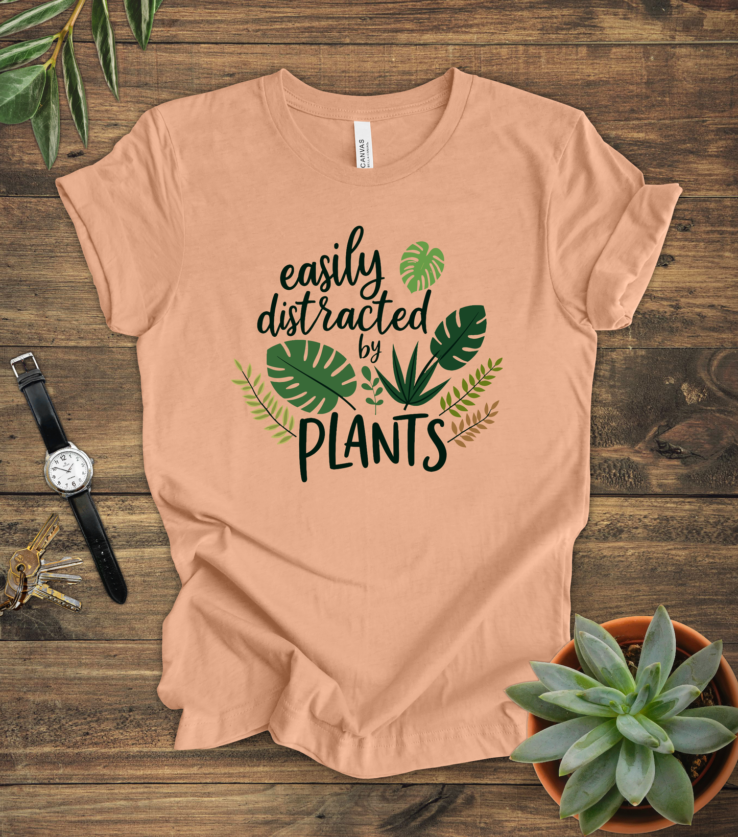 "Easily Distracted By Plants" Tee