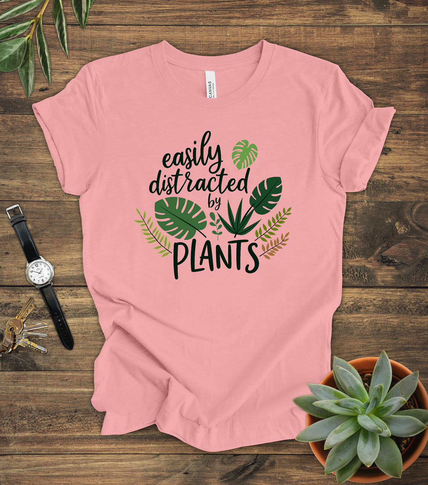 "Easily Distracted By Plants" Tee