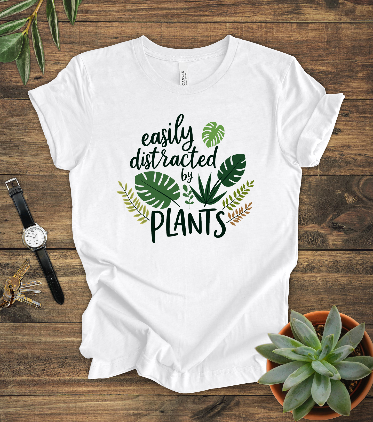 "Easily Distracted By Plants" Tee