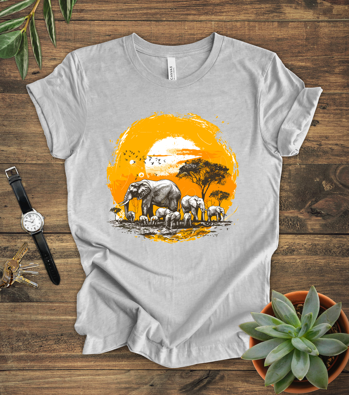 Elephant Sunset Tee