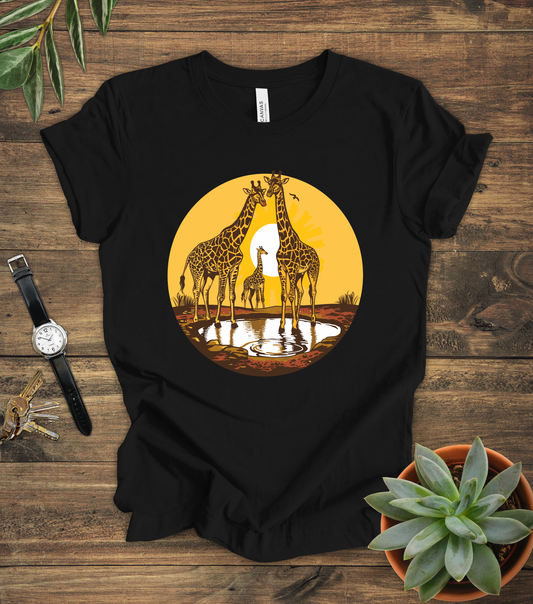 Giraffe Sunset Tee