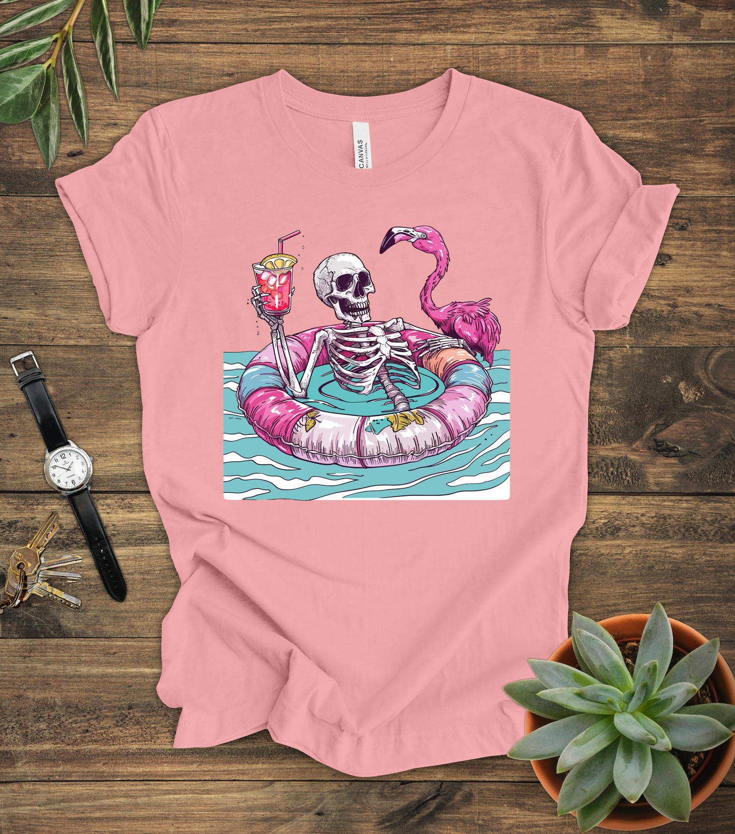 Skeleton On Vacay Tee