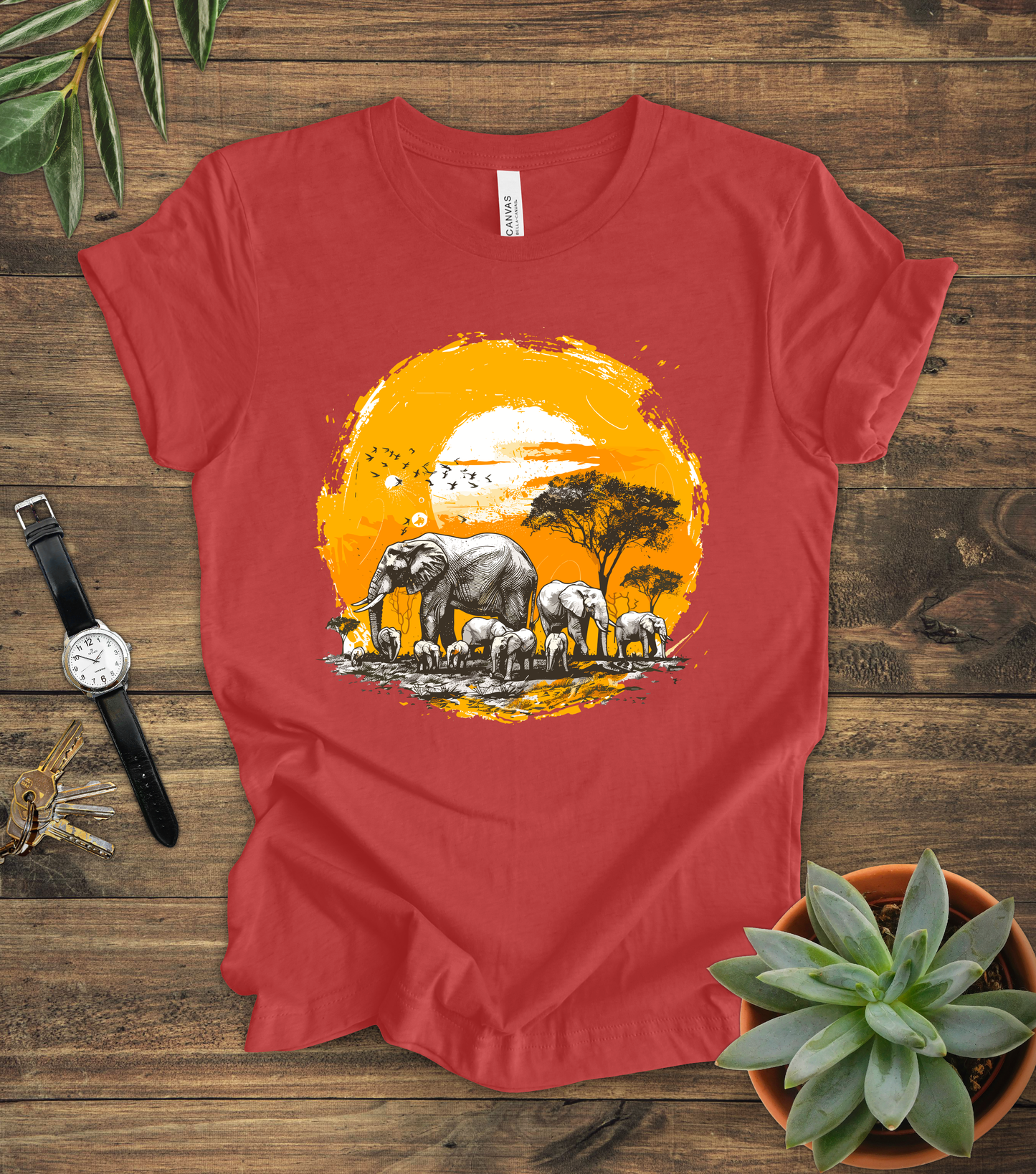 Elephant Sunset Tee