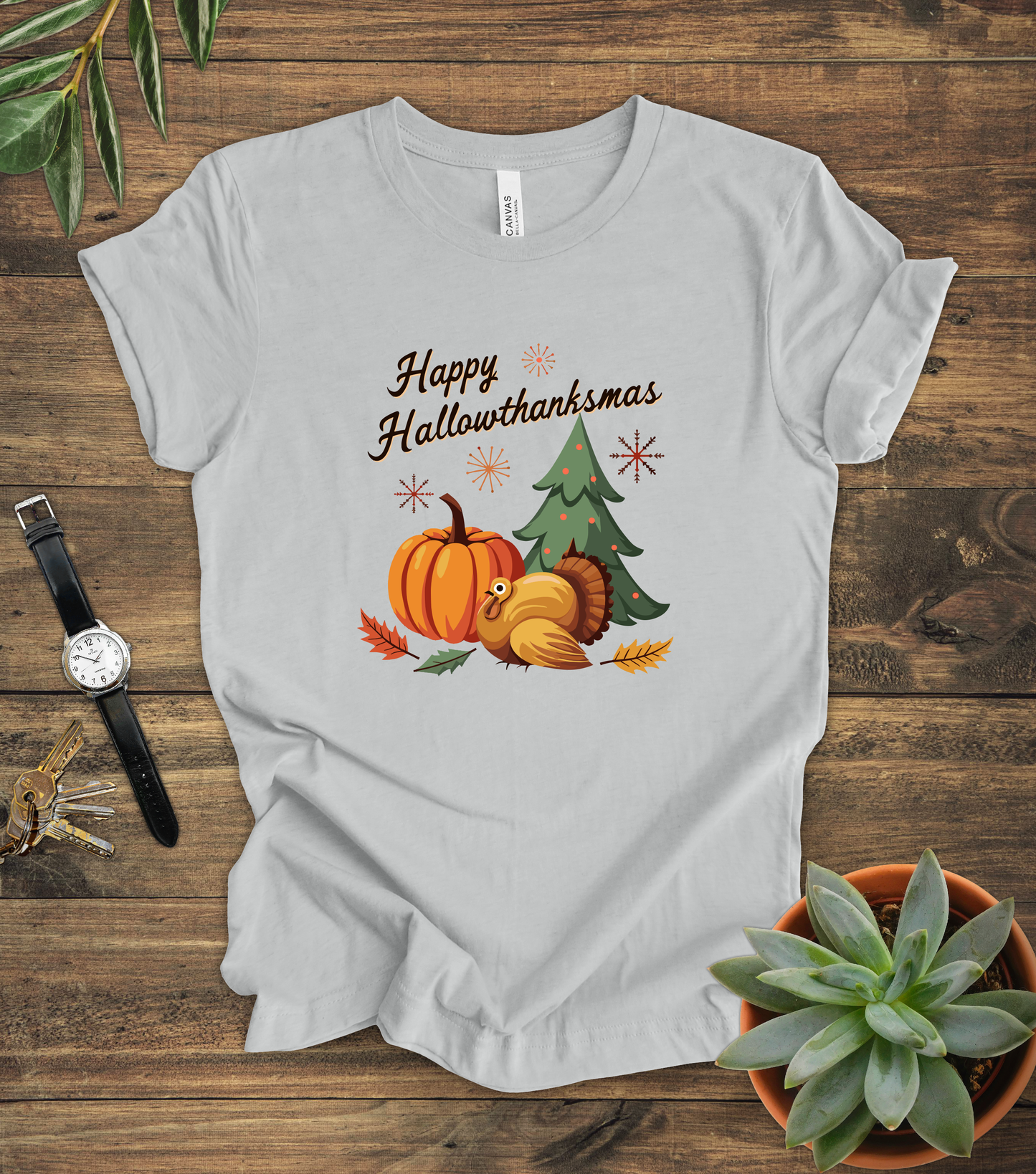 "Happy Hallowthanksmas" Tee