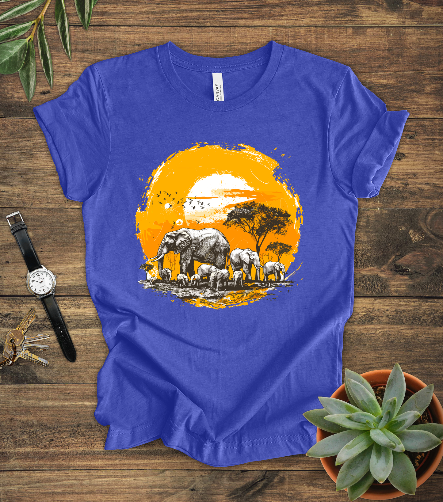 Elephant Sunset Tee