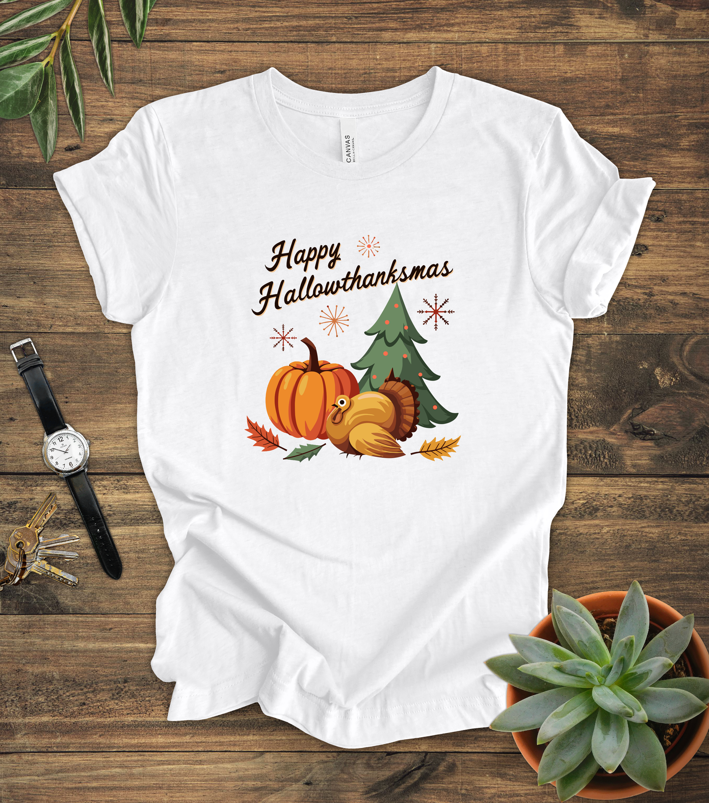 "Happy Hallowthanksmas" Tee